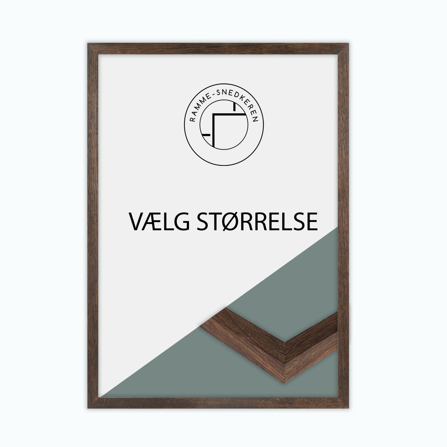 BILLEDRAMME - MØRK EG - FLERE STØRRELSER (BRED)